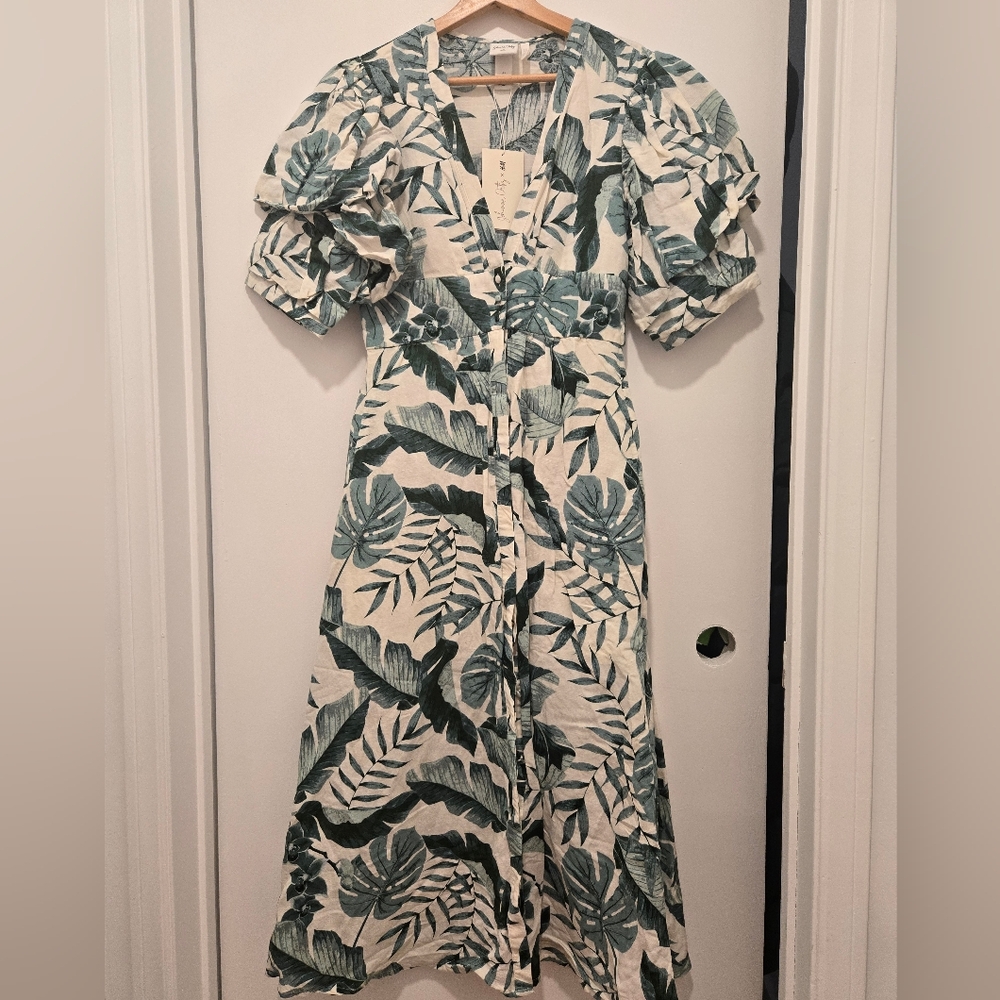 Johanna Ortiz x H&M linen blend midi dress